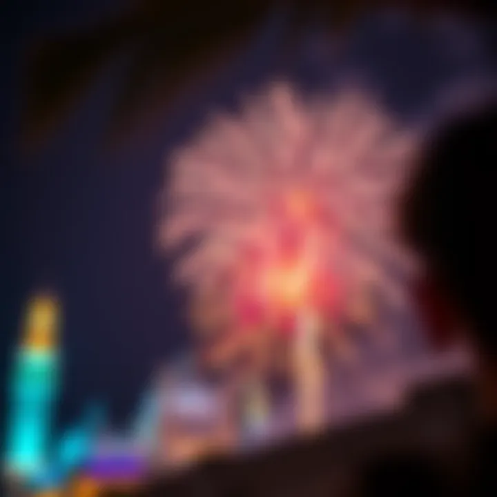 Festive fireworks lighting up the night sky during Eid