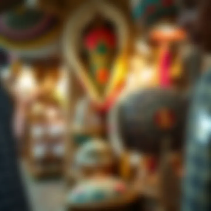A vibrant Eid market showcasing traditional crafts