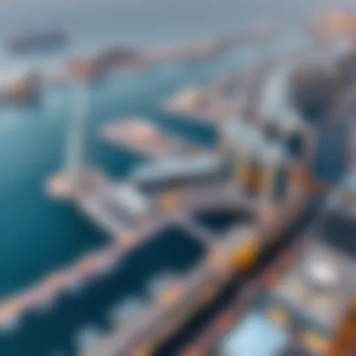 Aerial View of Emaar Dubai Creek Harbour Aerial view of Emaar Dubai Creek Harbour showcasing its architectural brilliance