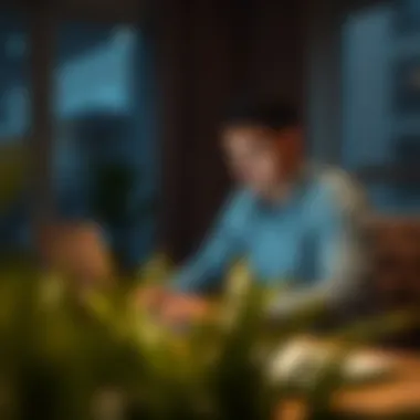 Analyzing Mortgage Options A person analyzing mortgage options on a laptop