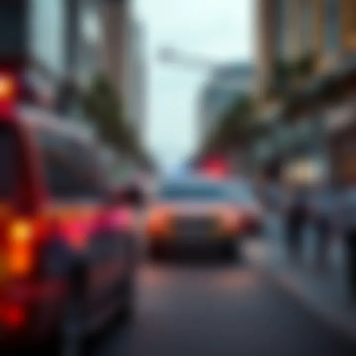 Emergency services in action in a busy area