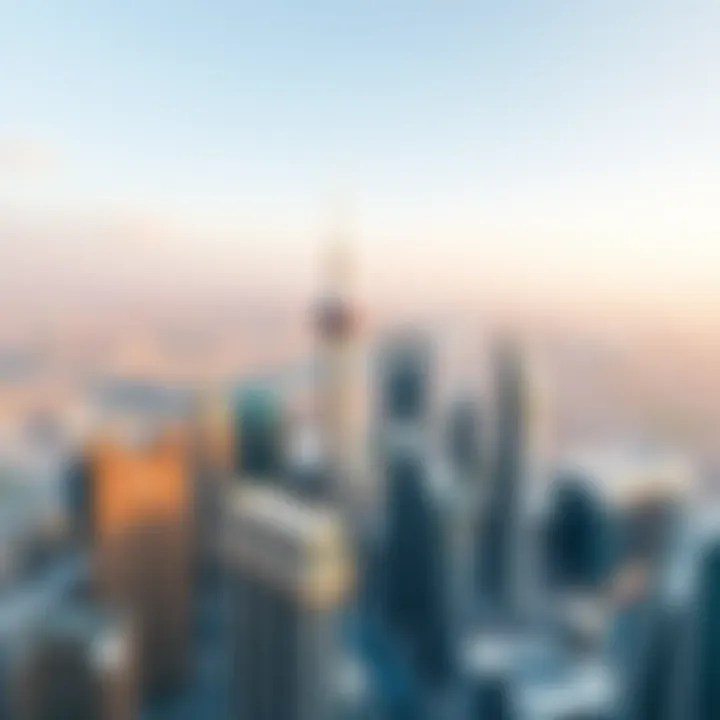 Panoramic view of Business Bay skyline from Executive Tower
