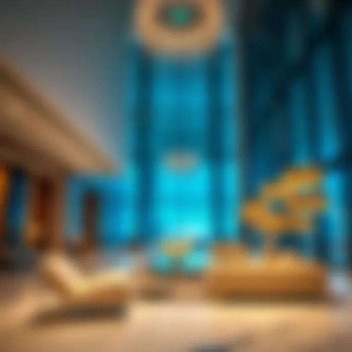 Luxurious lobby of Executive Tower showcasing modern design