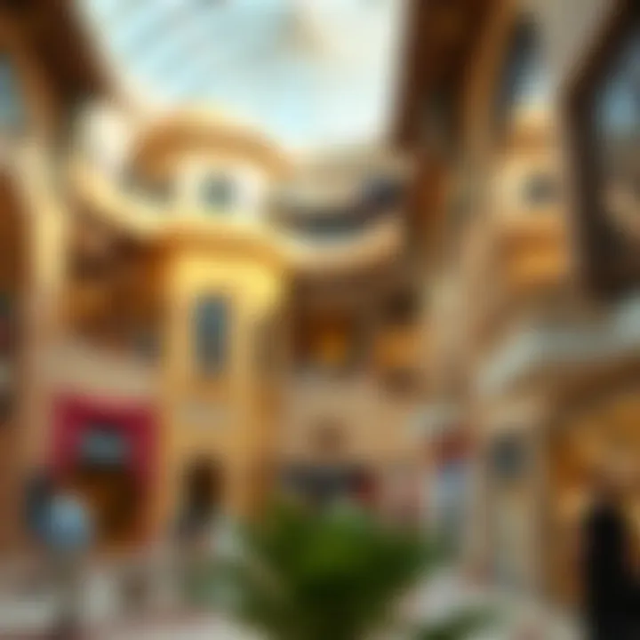 Cultural Architecture in Malls Unique architectural features of a budget mall in Dubai showcasing local culture