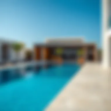 Modern swimming pool with sleek features and trendy aesthetics