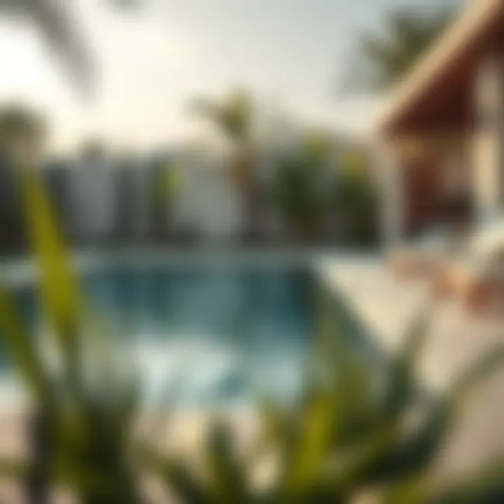 A serene backyard pool setting ideal for relaxation