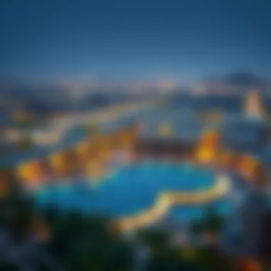 Panoramic View of Al Aweer A panoramic view of Al Aweer showcasing its residential areas