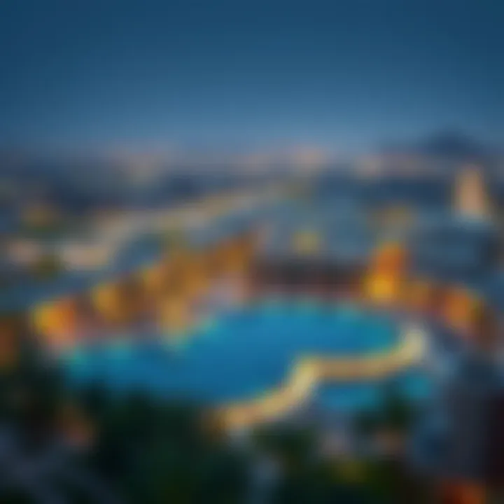 Panoramic View of Al Aweer A panoramic view of Al Aweer showcasing its residential areas