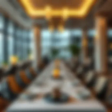 Elegant dining setup at البيت البوسني