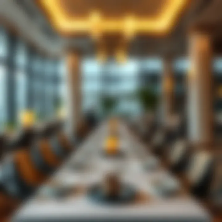 Elegant dining setup at البيت البوسني