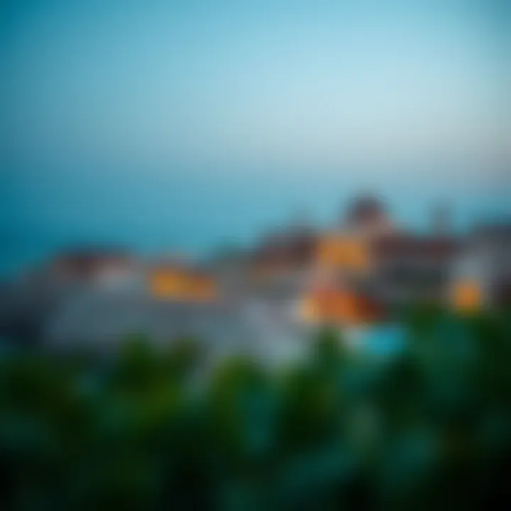 Coastal Beauty and Heritage Architecture of Al Jazira Al Hamra A panoramic view of Al Jazira Al Hamra showcasing its coastal beauty and heritage architecture