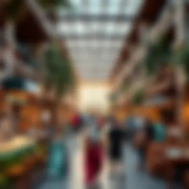 Leisure and Entertainment at Al Khawaneej Walk Vibrant leisure area within Al Khawaneej Walk bustling with activity