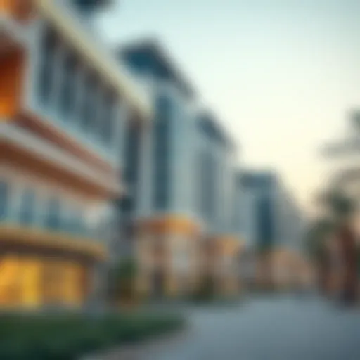 Stunning view of Al Khawaneej Walk showcasing its modern architecture
