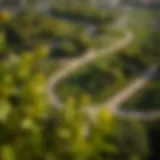 Lush Parks in Al Mizhar Aerial view showcasing the lush green parks of Al Mizhar