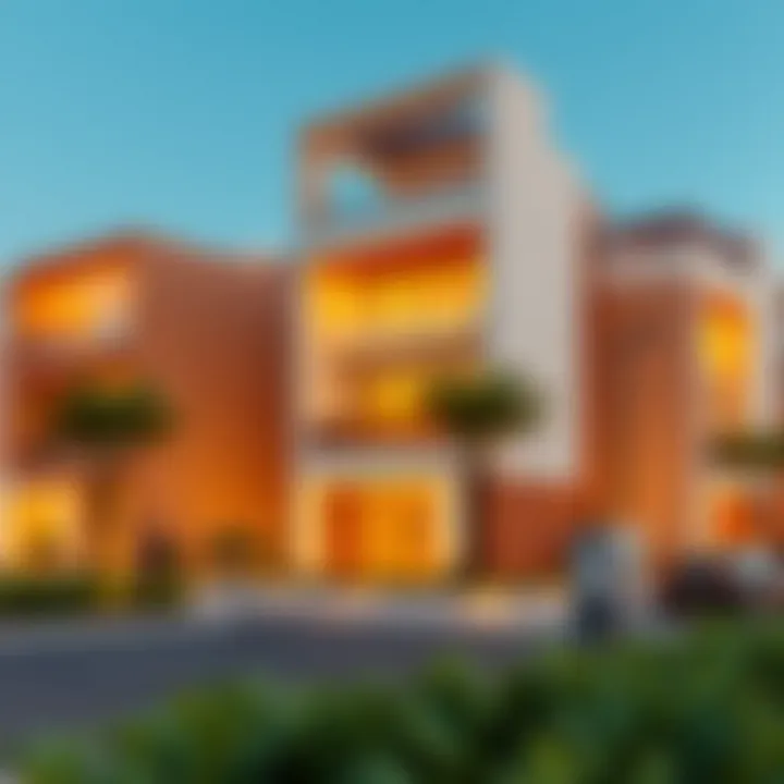 Architectural Design in Al Mizhar Modern residential buildings highlighting the architectural style in Al Mizhar