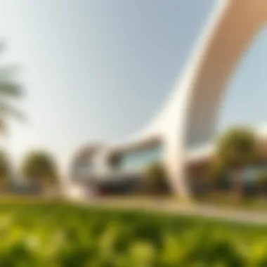 Architectural features of Al Sufouh Park highlighting innovative design elements