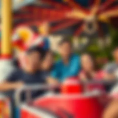 Family Fun in Dubai's Amusement Parks Family enjoying a fun day at a Dubai amusement park with various attractions