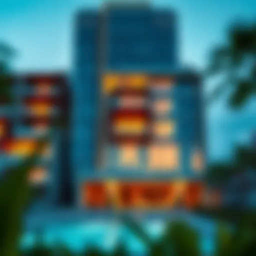 Stunning exterior view of Bella Rose Tower showcasing modern architecture