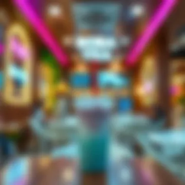 Boba Tea Shop Ambiance A cozy boba tea shop atmosphere within Dubai Mall