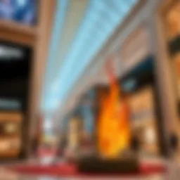 Luxury brand displays in Dubai Mall