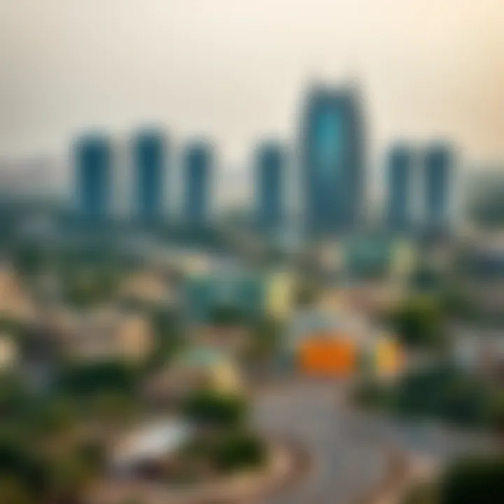 The landscape surrounding Burj Dana Al Khan illustrating community integration