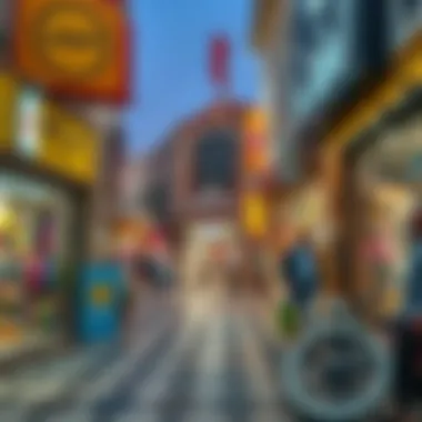 Vibrant Storefronts in Meena Bazaar Vibrant storefronts in Meena Bazaar showcasing diverse retail options