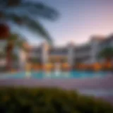 Stunning view of Cote d'Azur Hotel Dubai showcasing its architectural elegance