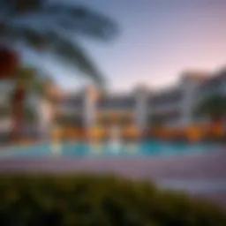 Stunning view of Cote d'Azur Hotel Dubai showcasing its architectural elegance