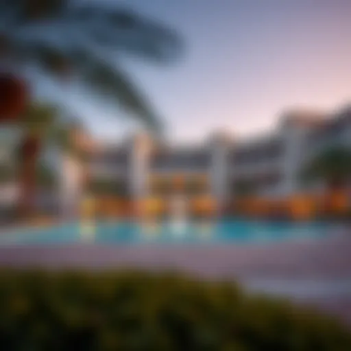 Stunning view of Cote d'Azur Hotel Dubai showcasing its architectural elegance
