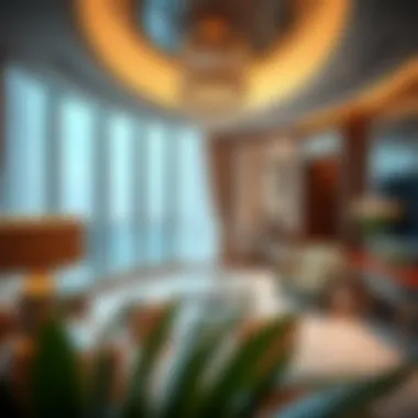 Opulent Suite Design at Cote d'Azur Hotel Luxurious suite interior at Cote d'Azur Hotel Dubai highlighting opulent design