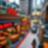 Vibrant Atmosphere of Dubai Hills Food Court Aerial view showcasing the vibrant atmosphere of Dubai Hills Food Court