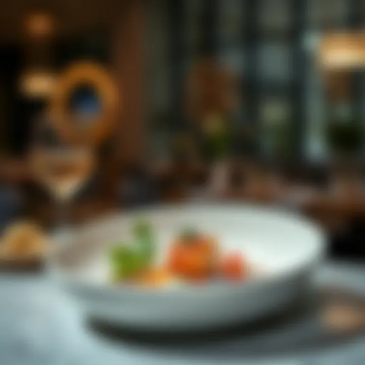 Artistic Dish Presentation An artistic presentation of a signature dish from a local Sahara Centre restaurant.