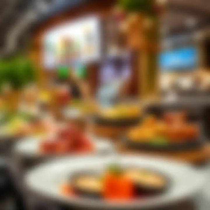 Diverse Culinary Options at Dubai Hills Food Court Artfully arranged dishes representing diverse culinary options