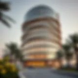 Stunning architectural view of Curve Building in Al Quoz