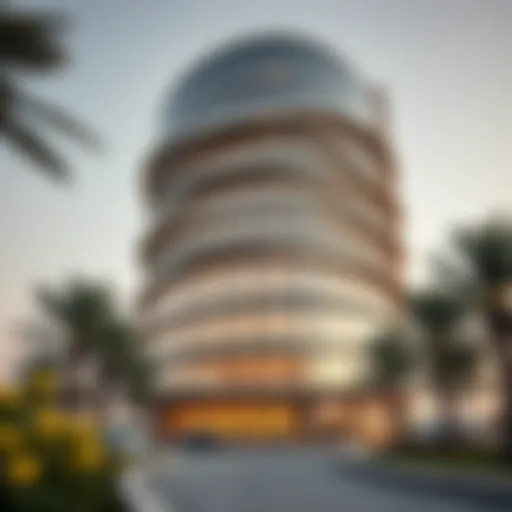 Stunning architectural view of Curve Building in Al Quoz