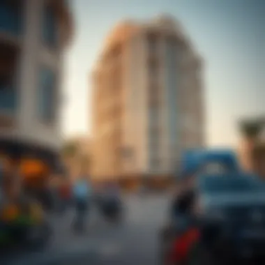 Trendy lifestyle scene in Al Quoz neighborhood