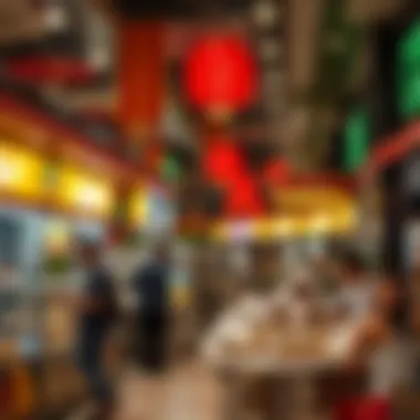 Culinary Delights in Deira's Shopping Centers A vibrant food court with a variety of cuisines available