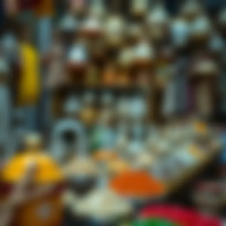 Display of Spices and Handicrafts at Deira Souq Display of spices and handicrafts at Deira Souq