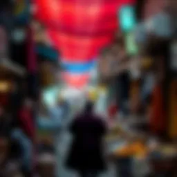 Vibrant market scene at Deira Souq