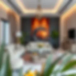 Stylish living space showcasing the elegance of Dubai interiors