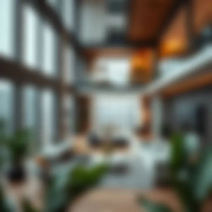 Architectural Layout of Urban Living Spaces Detailed architectural layout emphasizing urban living spaces