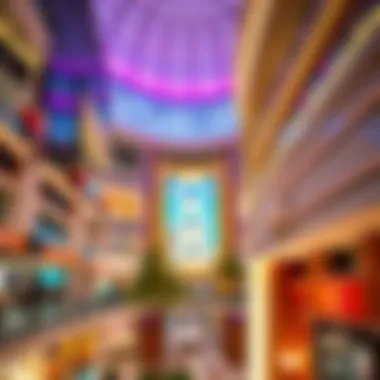 Architectural details highlighting the elegance of Dubai Marina Mall