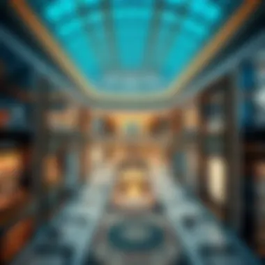 Luxurious interior of Dubai Marina Mall showcasing high-end shops