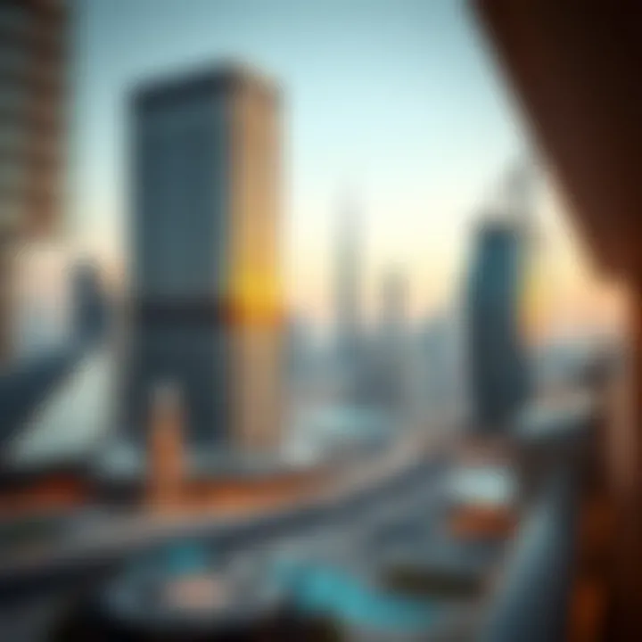 Dubai Skyline and Luxury Living A panoramic view of Dubai's skyline showcasing modern architecture and luxury living