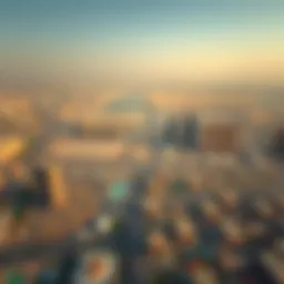 Aerial view of Dubai South showcasing its vast expanse and developing infrastructure.