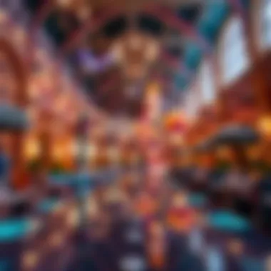 Luxurious Themed Areas in Dubai's Amusement Parks Luxurious themed areas within a Dubai amusement park, blending entertainment with opulence