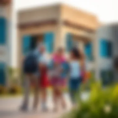 Family Exploring Educational Options Around Damac Hills 2 A family exploring educational options in Damac Hills 2