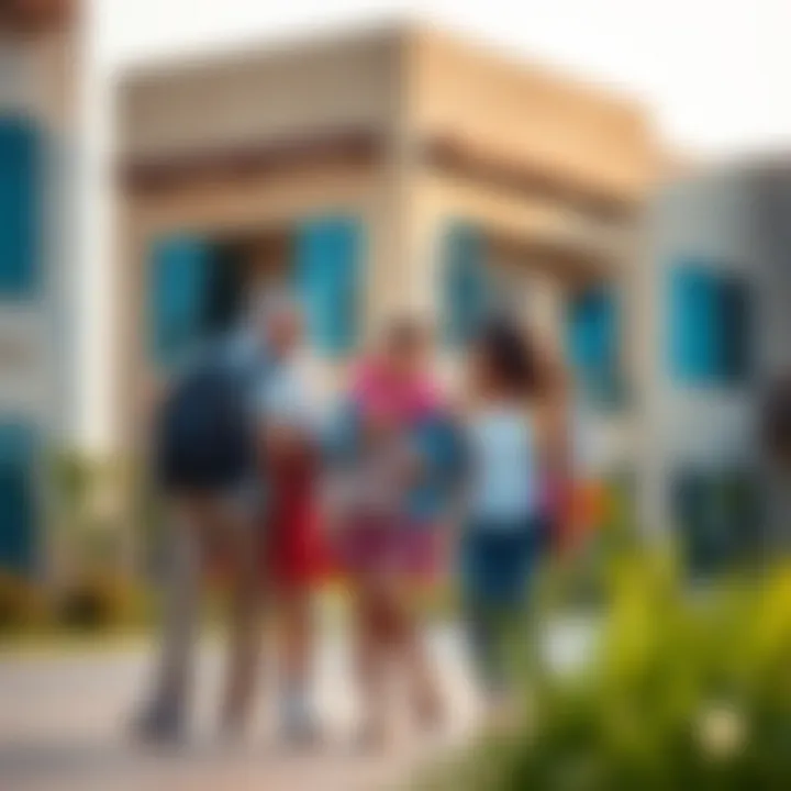 Family Exploring Educational Options Around Damac Hills 2 A family exploring educational options in Damac Hills 2