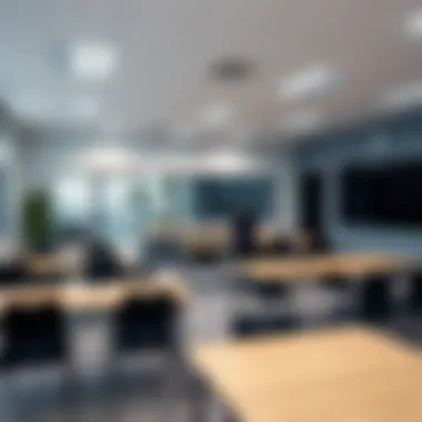 Modern Classrooms with Innovative Teaching Methods Modern classrooms showcasing innovative teaching methods