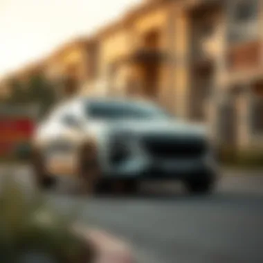 Ekar vehicle parked near a luxurious residential area